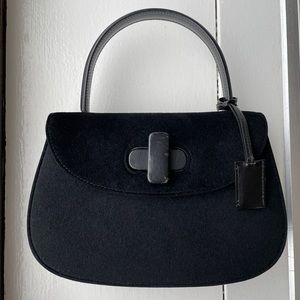 Gucci Vintage Wool Felt Handle Bag RARE